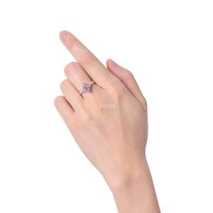 Lab Grown Pink Diamond Marquise Cut Ring CVD Diamond Halo Jewelry 14K White Gold Wedding Ring Lab Created Diamond Jewelry - Product Image 3