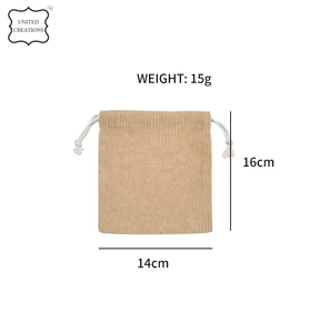 Sacs à cordon avec intérieur spacieux et très durable Sac à cordon en toile de coton biologique imprimé avec logo personnalisé - Product Image 5