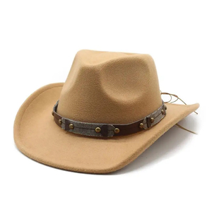 Sombreros de Vaquero de Lana de Estilo Nuevo, MOQ Bajo, 2025, Alta Calidad, Más Vendidos, Color Personalizado, para Exteriores, Cuatro Estaciones, Unisex - Product Image 6