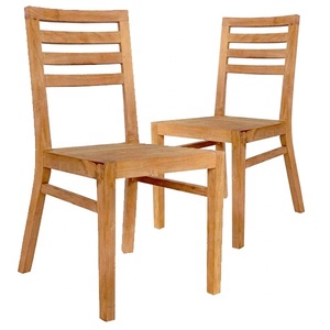 Chaises de salle à manger classiques de style européen Mobilier d'extérieur en teck massif pour appartement et hôtel - Product Image 1