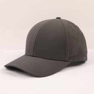 Casquette de baseball en polyester personnalisée des fabricants Logo chapeau de sport imperméable à l'eau découpe au laser trou broderie casquette de baseball étanche - Product Image 4