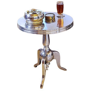 Mesa auxiliar pulida brillante Aluminio Metal Único Lujo Hogar Hotel Restaurante Muebles Accesorios Mesa auxiliar - Product Image 1