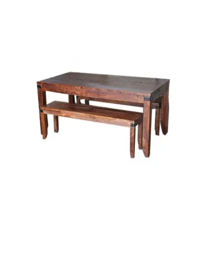 Offre Spéciale moderne indien luxueux teck noyer table à manger en bois massif pour salle à manger et extérieur avec ensembles de chaises meubles