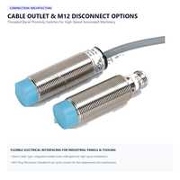 Capteurs de proximité inductifs Lanbao LR18XBN12DNOY LR12BF02DPO3M LR12AN04FLCN E2 LR30 à montage fileté sur barillet, détection 8 mm