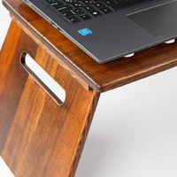 FIDA FURNITURE Dudukan Laptop Kayu Lipat Modern untuk Tablet Laptop Desain Tahan Lama Portabel Kerajinan Tangan Premium