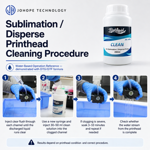 PrinthLiquid 250ml Solución de Limpieza para Cabezales de Impresión de Tinta de Sublimación y Dispersión, Limpiador de Cabezales de Impresora Textil - Product Image 3