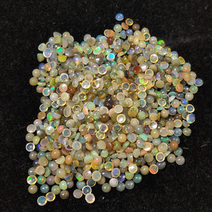 Haute qualité 70 Cts Lot de cabochon d'opale éthiopienne naturelle 3mm pierre précieuse de feu blanche pierres précieuses d'opale éthiopienne pierres véritables - Product Image 1