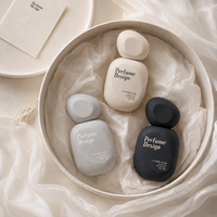 Flacon de parfum haut de gamme en verre à double paroi de 50 ml, base lourde, vaporisateur à fine brume, flacons de parfum avec boîtes