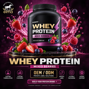 Concentrado de Proteína de Suero de Leche Elma Food 1KG Sin Azúcar Añadido 50 Porciones Fórmula de Crecimiento Muscular con BCAA Proteína en Polvo Sin GMO - Product Image 1