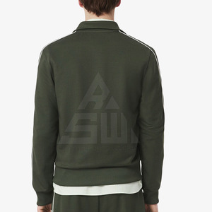 Sweat-shirts à capuche décontractés pour hommes avec fermeture éclair, logo personnalisé, haute qualité, respirant, écologique, tissu mélangé coton 300g - Product Image 3