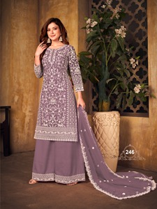 Nouveau filet lourd de concepteur avec cordon de broderie Festival Wear Collection de catalogues de costumes Salwar - Product Image 5