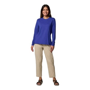 เสื้อยืดแขนยาวคอกลมผ้าฝ้ายลำลองสำหรับผู้หญิงเสื้อคอกลมแขนยาวมีให้เลือกทุกขนาดและพิมพ์ลายตามสั่ง - Product Image 2