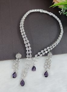 Conjunto de Collar de Diamantes Americanos de Primera Calidad para Mujer, Joyería Elegante con Aretes, Accesorios de Lujo para Fiestas y Bodas - Product Image 3