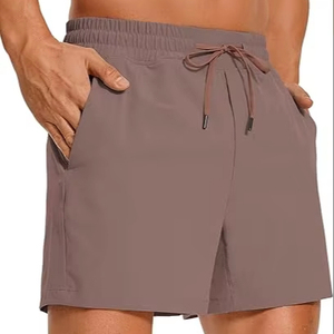 กางเกงขาสั้นสไตล์สตรีทแวร์สำหรับผู้ชายกางเกงขาสั้นผ้าทอแบบถักใส่สบายพร้อมกางเกงขาสั้นย้อมสีล้วนสำหรับใส่เล่นกีฬาและนอกสถานที่ - Product Image 1