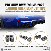 Embouts d'échappement en fibre de carbone de qualité supérieure, 4 pièces, best-seller, compatibles avec BMW F90 M5