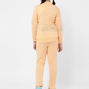 Latest Design Winter Kids's <b>Tracksuit</b> Set Causal Long Sleeve Black Color <b>Plain</b> <b>Tracksuit</b> For Sale - Product Image 4