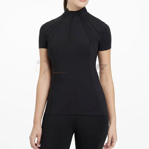 Léger respirant équestre femmes couche de base haut évacuation de l'humidité séchage rapide léger athlétique chemise d'équitation - Product Image 1
