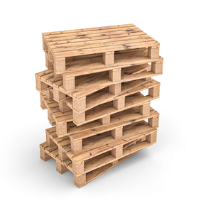 Palettes en bois européennes professionnelles 1200x800mm, palettes industrielles pour le stockage en entrepôt, l'exportation et la manutention de marchandises - Product Image 2