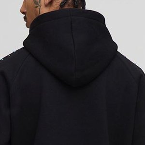 Vente en gros de sweats à capuche noirs avec logo Stones personnalisés pour hommes sweats à capuche d'hiver respirants et écologiques Streetwear décontracté sweats à capuche imprimés pour hommes - Product Image 4
