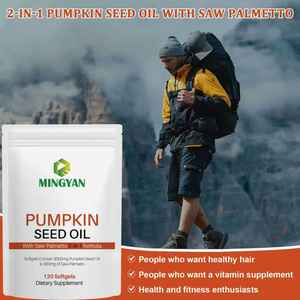 Oem/Odm Koudgeperste 120 <span class=keywords><strong>Softgels</strong></span> 3000Mg Pompoenpitolie En Zaagpalmetto-Extract Voor Haargroei, Hart-En Hersengezondheid - Product Image 5