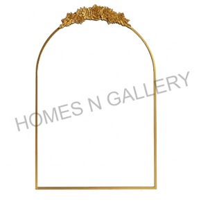 High Quality Metal Antique Lotus leaf Indoor <b>Wall</b> Decorative <b>Mirror</b> At Very Low Price From Indian Manufacturers And Exporters - Product Image 3