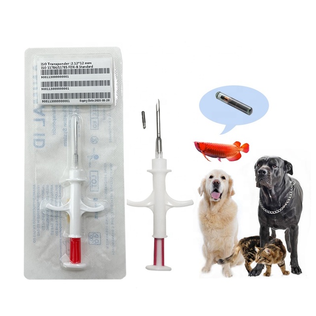 RFID Chip Injectable Microchip for Pet Dog Cat Tracking 1.4x8mm Glass Tag 134.2KHz Animal Cattle Pig Livestock Implantation