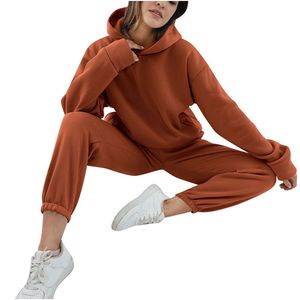 Trajes de Jogging para mujer, ropa informal de Color marrón, chándales cómodos con logotipo personalizado y diseño, novedad - Product Image 3