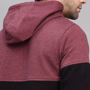 Sudaderas con capucha de moda para hombre de alta calidad, cuello con capucha de Color sólido puro con cremallera para invierno, venta al por mayor - Product Image 5