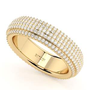 Alliance de mariage pleine éternité en diamant taille ronde pour femmes - Product Image 6