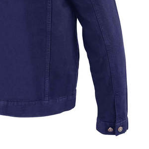 Venta al por mayor de invierno chaqueta de mezclilla de alta calidad para los hombres de peso ligero liso teñido de lona personalizable diseño de bolsillo frontal servicio OEM - Product Image 6