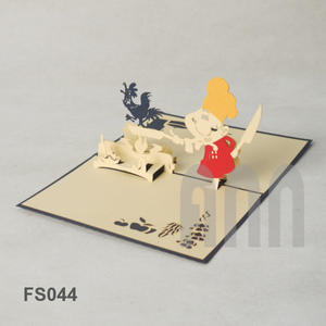 Papel de felicitación hecho a mano Regalo Día de Acción de Gracias Aniversario Tarjeta emergente para cumpleaños Día de San Valentín Impresión offset Recuerdo - Product Image 1