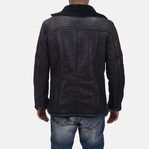 Veste en cuir pour homme en matériau durable et facile à ajuster Veste en cuir de motard Veste en cuir à la mode coupe ajustée - Product Image 4