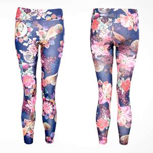 Vêtements de sport pour dames à séchage rapide personnalisés Leggings imprimés par sublimation pour femmes vêtements de fitness et gym Leggings pour femmes - Product Image 1