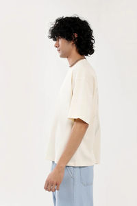 Camiseta de ajuste cuadrado para hombre de peso pesado con serigrafía de alta calidad, camisetas de gran tamaño con diseño de hombro caído de algodón 100% para hombre con OEM - Product Image 4