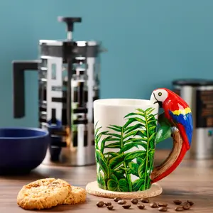 Ensemble de 2 poignées 3D originales pour tasses à perroquets et ara, idéal pour les cadeaux - Product Image 6