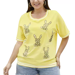 เสื้อยืดตาข่ายโอเวอร์ไซส์สำหรับผู้ชายเสื้อยืดพิมพ์ลาย boxy แบบหลวมสำหรับผู้หญิง - Product Image 6
