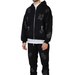 Chándal sólido con capucha ligero de lana de algodón 100% de alta calidad para ropa de calle al por mayor para hombres - Product Image 2