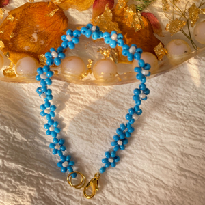 แฮนด์เมดทอเดซี่ลูกปัดดอกไม้สร้อยข้อมือแนวโน้มสีฤดูร้อนชายหาดเครื่องประดับแฟชั่นสำหรับผู้หญิงข้อเสนอในขายส่ง - Product Image 4