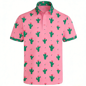 Polos de Golf de Lujo Personalizados con Estampado Completo, Manga Corta, Tallas Grandes, de Spandex y Poliéster de Alta Calidad con Bordado - Product Image 2