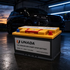 <span class=keywords><strong>แบตเตอรี่</strong></span>สตาร์ท-สต็อป UNADA H7 12V โซเดียม-ไอออน 60Ah CCA900 ความจุสูงสุด AGM H7 <span class=keywords><strong>แบตเตอรี่</strong></span>สำรองสำหรับสตาร์ทรถยนต์ ปลอดภัย - Product Image 1