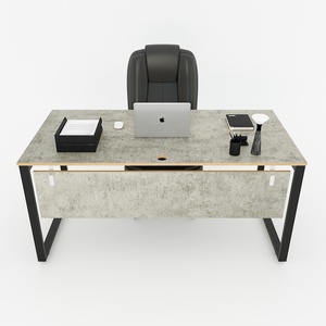 HBRT048 Escritorio Rectangular Moderno Minimalista de Madera Contrachapada 160x80cm para Oficina o Dormitorio, Mesa de Conferencias Versátil - Product Image 1