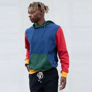 Sweat à capuche à blocs multicolores pour hommes-Pull audacieux et élégant avec blocage des couleurs vives, parfait pour le streetwear décontracté - Product Image 4