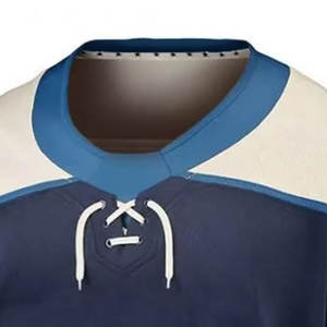 Vente en gros de maillots de hockey sur glace unisexes écologiques 100% polyester de haute qualité, respirants et à séchage rapide, personnalisés pour le hockey sur glace - Product Image 4