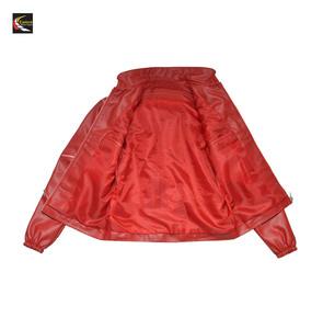 Vente en gros veste en cuir rouge de qualité supérieure pour hommes 100% cuir véritable - Product Image 5