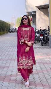 คอลเล็คชั่นถ่ายภาพสำหรับนักออกแบบงานปาร์ตี้ด้วยการปักลำดับบนผ้าไหมโรมันเคี่ยว - Product Image 3