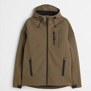 Veste Softshell pour hommes personnalisée de haute qualité hiver coupe-vent imperméable fermeture éclair à capuche col poche réversible conception OEM conception - Product Image 1