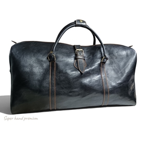 black Premium Moroccan <b>Leather</b> Duffel <b>Bag</b> - Large Handmade Travel Weekender for <b>Men</b> - Vintage Full Grain Gym <b>Bag</b> Custom Logo - Product Image 1