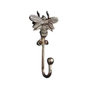 Crochet mural en aluminium en forme de paon, finition antique |   Crochet organisateur décoratif pour cadeaux, utilisation sur pelouse et mur latéral - Product Image 4