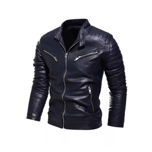 2025 chaquetas de cuero de motociclista de piel de oveja auténtica para hombre de alta calidad personalizadas, chaqueta de invierno de cuero puro - Product Image 1