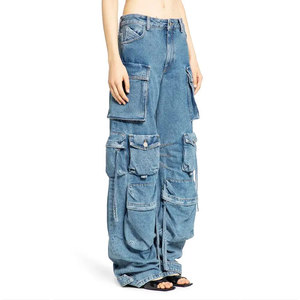 Pantalones vaqueros acampanados transpirables para mujer, pantalones vaqueros ajustados de cintura alta, pantalones vaqueros para mujer - Product Image 2